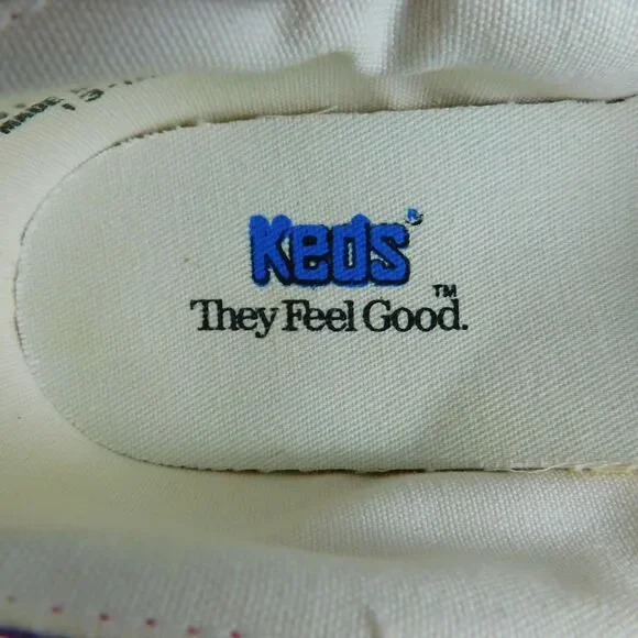 Vintage 90s KEDS Women's 8.5 Multicolor Striped Canvas Flats Sneakers Colors NEW - Picture 7 of 8